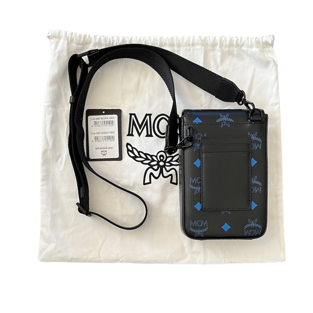 NEW MCM Colorplash Logo Coated Canvas Crossbody Bag - Picture 5 of 8